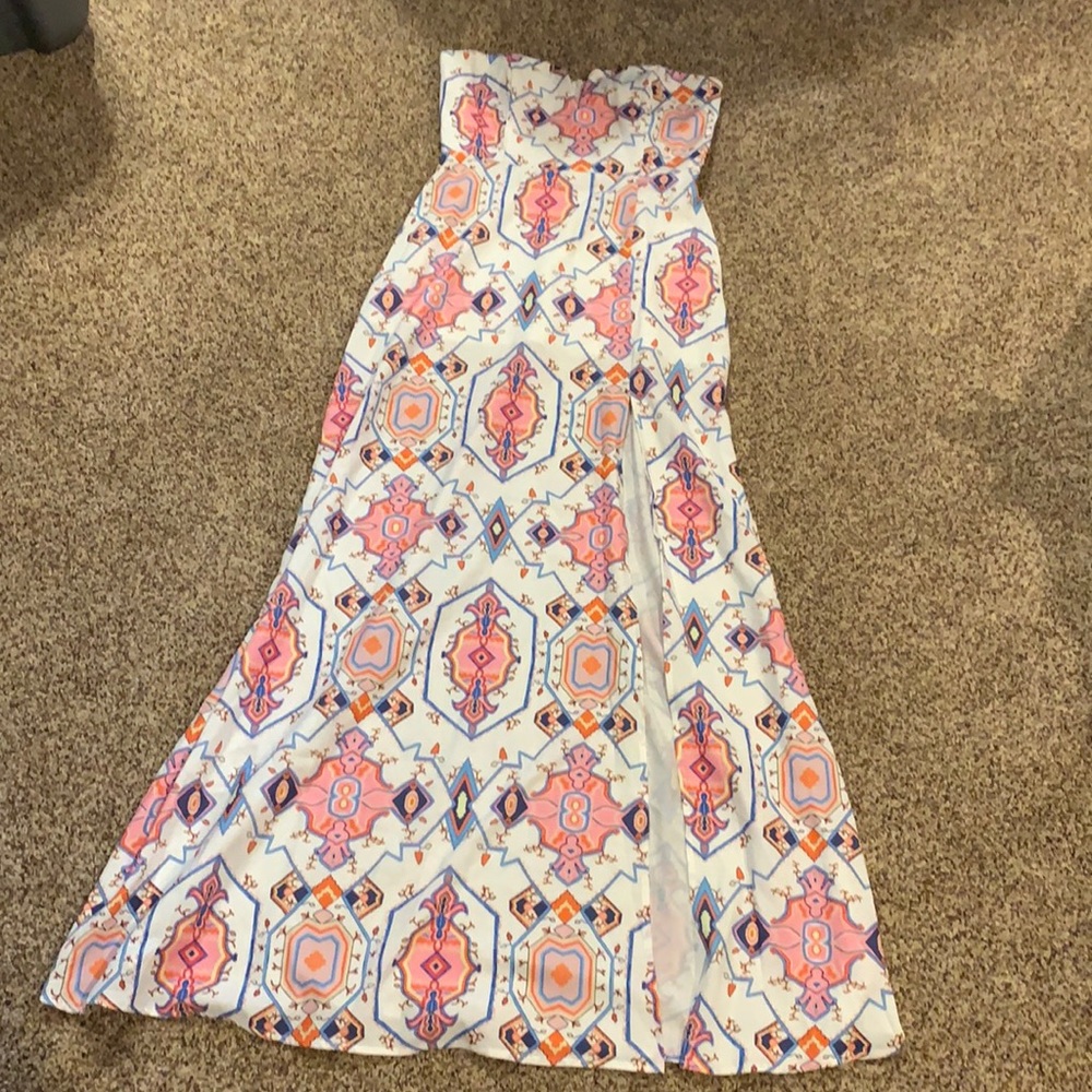 Miss Holly High Slit Dress